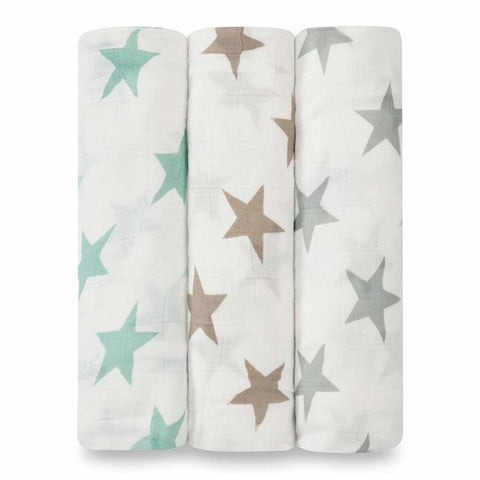 Aden & Anais 3 pack Silky Soft Swaddles