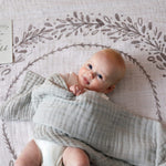 Double muslin blanket in grey by Jiggle & Giggle