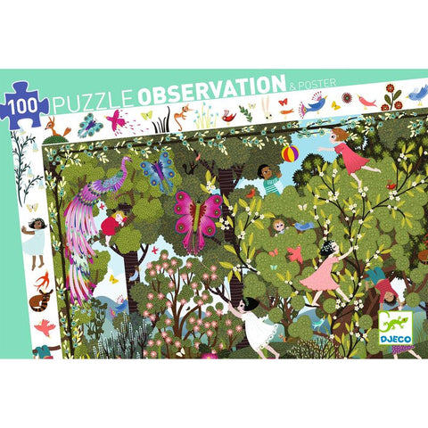 Djeco 100 piece observation puzzle "Garden Play Time"