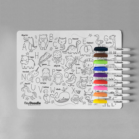 hey Doodle Reusable Silicone Placemat Into the Wild