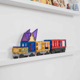 A truck built with Connetix 50 piece rainbow transport set