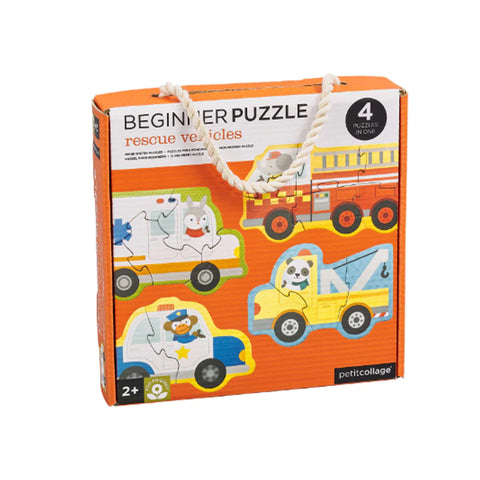 Petit Collage Beginner Puzzles | Rescue Vehicles