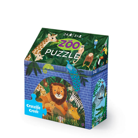 Crocodile Creek Little Building Puzzle 24pce | Zoo