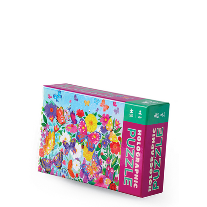Crocodile Creek 50 Piece Holographic Puzzle "Butterflies"