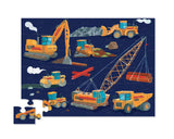 Crocodile Creek Construction Zone 36 piece floor puzzle featuring machinery in a construction zone