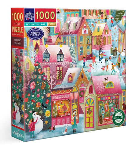Eeboo "Holiday Village" Puzzle 1000 piece