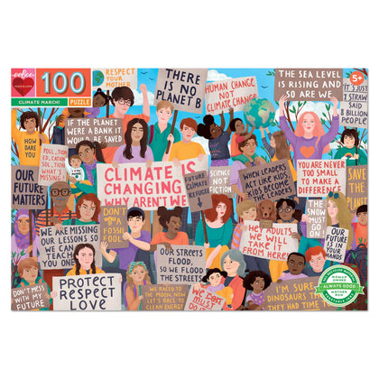 Eeboo "Climate March" 100 Piece Puzzle