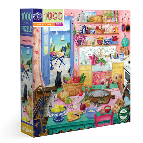 Eeboo "Pink Kitchen" Puzzle 1000 piece