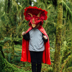 Red Triceratops Hooded Cape (4-5yrs)