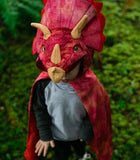 Red Triceratops Hooded Cape (4-5yrs)