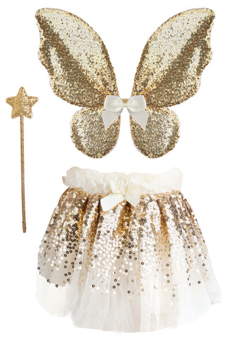 Gold Sequin Fairy Set (4-6yrs)