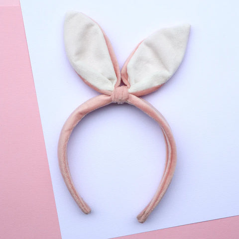 Lauren Hinkley Pink Velvet Bunny Headband