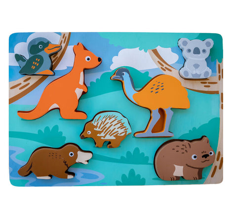Kiddie Connect Chunky Aussie Animal Puzzle