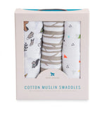 Little Unicorn 3 pack Cotton Muslin Swaddles