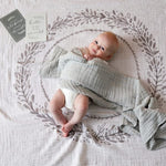 Cotton Muslin Swaddle with Milestone Cards