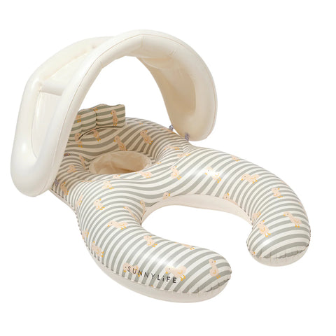 Sunnylife Float Together Baby Seat | Duck Sage Stripe