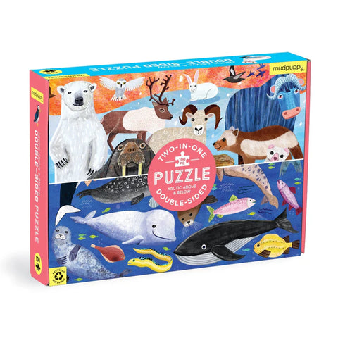 Mudpuppy 100 piece double-sided puzzle | "Arctic Above & Below"