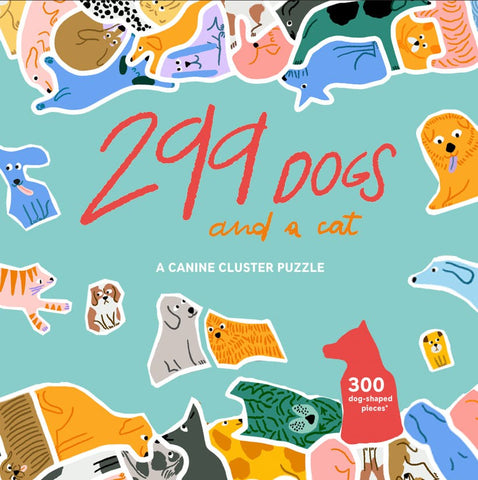 299 dogs and a cat 300 piece jigsaw puzzle