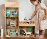 Maileg Castle filled with miniature mice and furniture