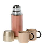 Maileg Miniature thermos and cups set in coral pink