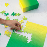 100 piece gradient puzzle in yellow/green