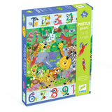 Djeco 1 to 10 54 piece Jungle counting puzzle 