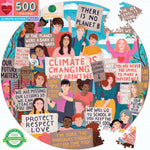 Eeboo 500 piece round Climate Action puzzle