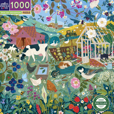 Eeboo English Hedgerow 1000 piece puzzle