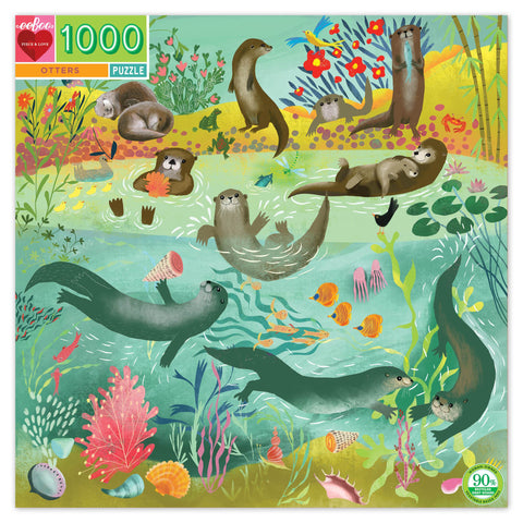 Eeboo 1000 piece puzzle Otters