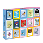 Galison Birds of World 1000 piece jigsaw puzzle depicted birds on postage stamps