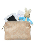 Livvy+ Harry Nappy Clutch Beige Cream with contents