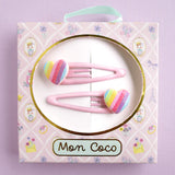 Mon Coco candy heart hair clip set