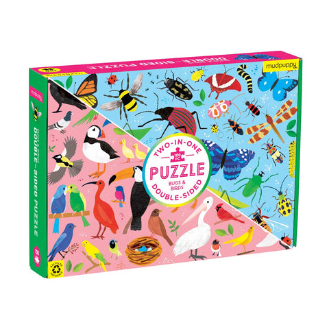 Mudpuppy 100 pce double-sided bugs and birds