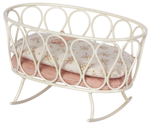 Maileg metal cradle for MY sized bunnies with rose coloured bedding