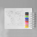 Silicone Placemat Map of the World