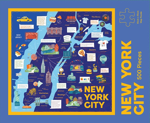 New York City Map 500 piece jigsaw puzzle