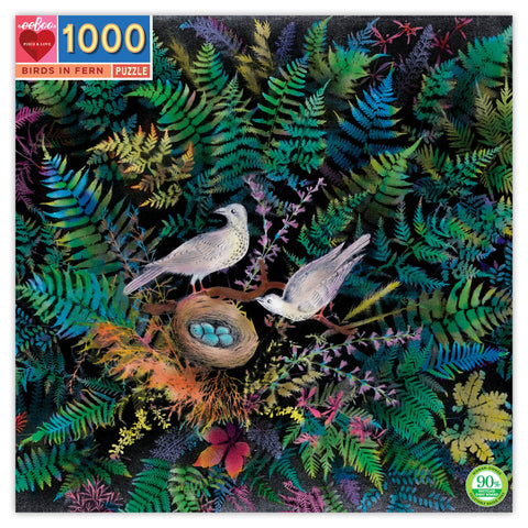 Eeboo 1000 piece Birds in Fern puzzle