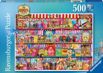 Ravensburger 500 piece puzzle The Sweet Shop, illustrated by Aimee Stewart