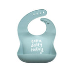 Silicone Bib with saying "Extra Salty Today"