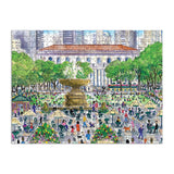 Springtime at the Library double sided 500 piece puzzle illustrated by Michael Storrings