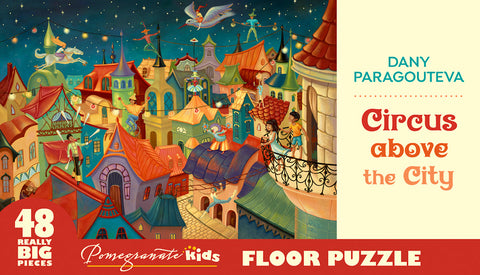 Pomegranate 48 piece floor puzzle called Circus above the City