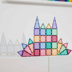 Contents of Connetix Tiles 32 piece pastel mini pack