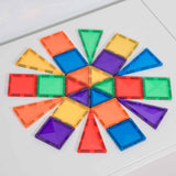 Contents of Connetix tiles 24 piece rainbow  mini pack
