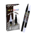 Life of Colour black and white fine tip acrylic paint pens