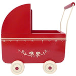 Maileg Wooden Red Pram for Micro bunnies approx 15cm 